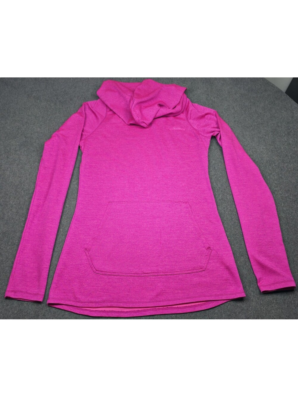 New Balance NB Dry Women's S Pink Pullover Hoodie Long Sleeve Thumbholes Workout